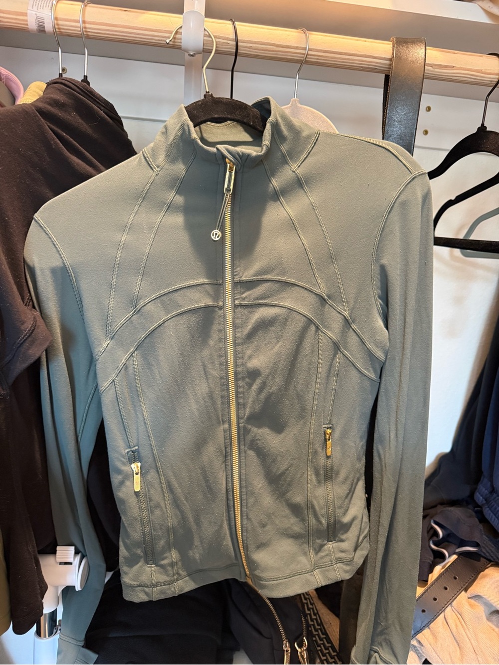 lululemon athletica Olive Green Zip-Up Athletic Jacket